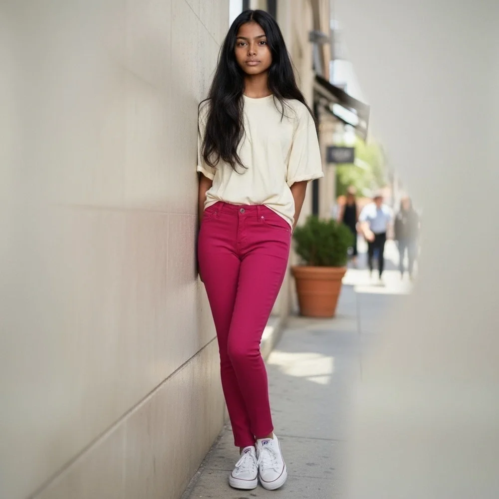 Joe's Jeans Pink Skinny Leg Jeans Size 14